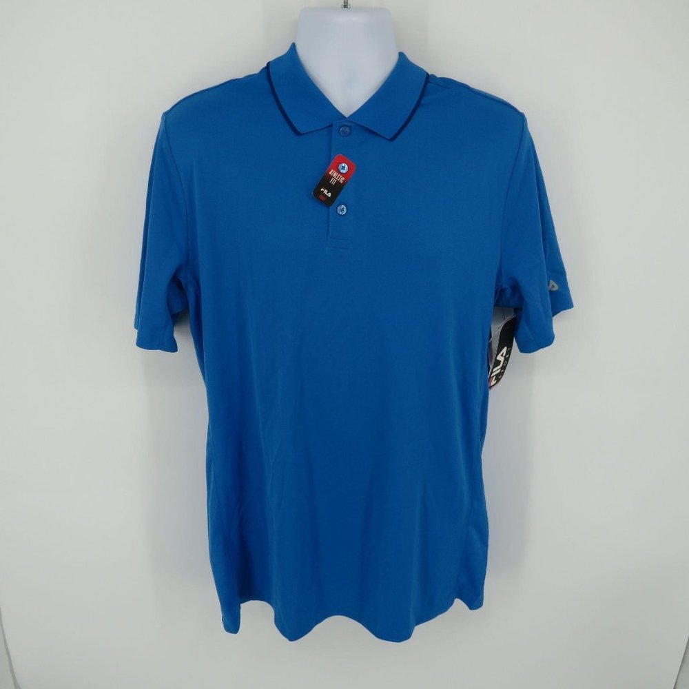 Fila Sport Mens Blue Polo Shirt Large Tall NWT $48
